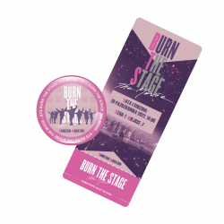 Perłowa przypinka BANGTAN MARATON - BURN THE STAGE: THE MOVIE (wersja 1) + BILET GRATIS!