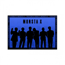 Mini plakat A4 - Monsta X 7 Rocznica Debiutu