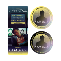 Zestaw dwóch holograficznych naklejek JUNG KOOK: I AM STILL + BILET GRATIS!