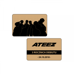Złota karta kolekcjonerska ATEEZ - 3 Rocznica Debiutu