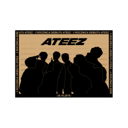 Mini plakat A4 - ATEEZ 3 Rocznica Debiutu