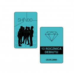 Perłowa karta kolekcjonerska SHINee - 13 Rocznica Debiutu