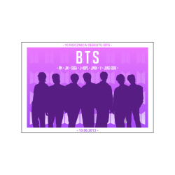 Mini plakat A3 - BTS 10 Rocznica Debiutu