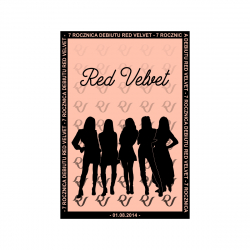 Mini plakat A4 - Red Velvet 7 Rocznica Debiutu