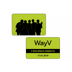 Perłowa karta kolekcjonerska WayV - 3 Rocznica Debiutu