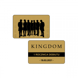Złota karta kolekcjonerska 1 Rocznica Debiutu KINGDOM