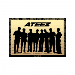 Mini plakat A4 - ATEEZ 4 Rocznica Debiutu