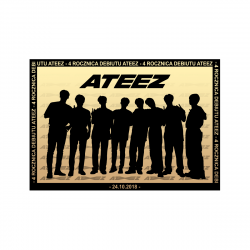 Mini plakat A3 -  ATEEZ 4 Rocznica Debiutu