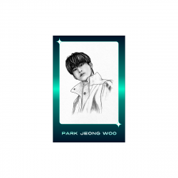 Duża naklejka 3 Rocznica Treasure Makers - Park Jeong Woo