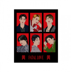 Mini plakat A4 - Monsta X FATAL LOVE