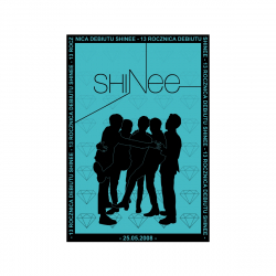 Mini plakat A3 - SHINee 13 Rocznica Debiutu