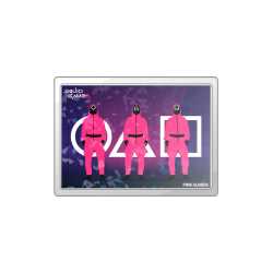 Holograficzny magnes Squid Game 2 - Pink Guards