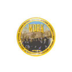 Holograficzna przypinka ATEEZ - WORK (wersja 2)