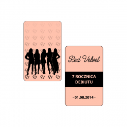 Perłowa karta kolekcjonerska Red Velvet - 7 Rocznica Debiutu