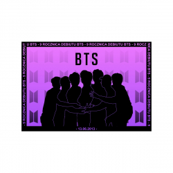 Mini plakat A4 - BTS 9 Rocznica Debiutu