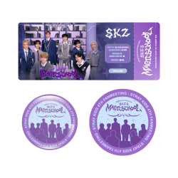 Zestaw przypinka i naklejka Stray Kids 4TH FANMEETING: SKZ’S MAGIC SCHOOL (wersja 1) + BILET GRATIS!