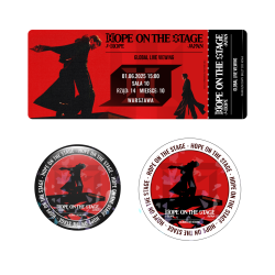 Zestaw holograficzna przypinka i naklejka J-HOPE TOUR 'HOPE ON THE STAGE' IN JAPAN (wersja 1) + BILET GRATIS!