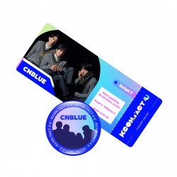 Holograficzna przypinka KCON - CNBLUE (wersja 1) + BILET GRATIS!