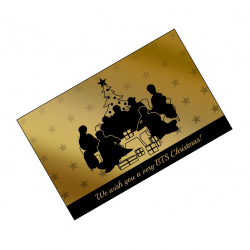 Świąteczna złota pocztówka -  We wish you a very BTS Christmas!
