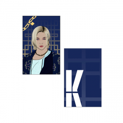 Połyskująca złotem karta Stray Kids GO LIVE IN LIFE - Hyunjin