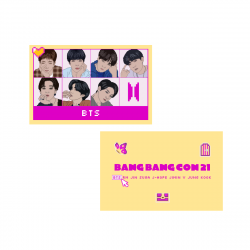 Specjalny zestaw pocztówek BTS BANG BANG CON 21 + KARTA KOLEKCJONERSKA