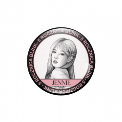 Perłowa przypinka 5 Rocznica BLINK - Jennie