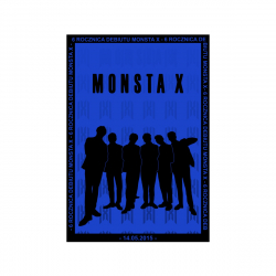 Mini plakat A4 - Monsta X 6 Rocznica Debiutu