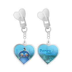 Holograficzny brelok serce do telefonu KPop Demon Hunters - Derpy and Sussie