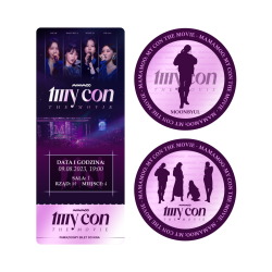 Zestaw dwóch naklejek MAMAMOO: MY CON THE MOVIE (Moonbyul) + BILET GRATIS!