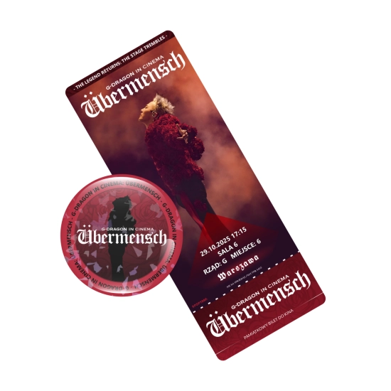 Holograficzna przypinka G-Dragon In Cinema: Ubermensch (wersja 2) + BILET GRATIS!