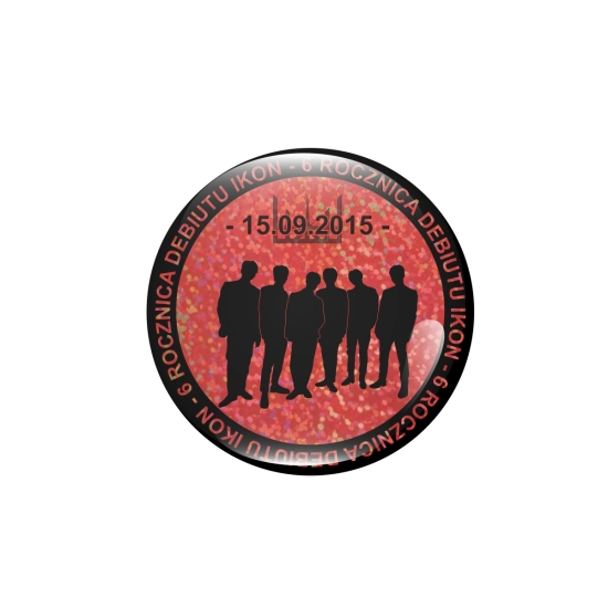 Przypinka holograficzna - iKON 6 Rocznica Debiutu