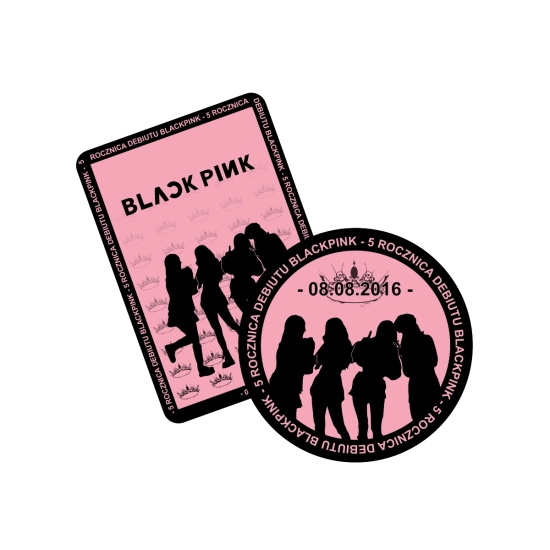 Zestaw dwóch naklejek BLACKPINK - 5 Rocznica Debiutu