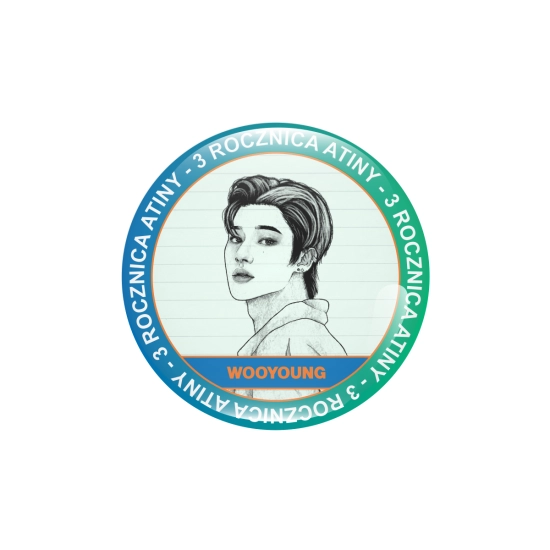 Perłowa przypinka 3 Rocznica ATINY - Wooyoung