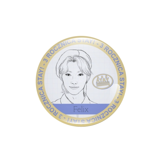 Perłowa przypinka 3 Rocznica STAY - Felix