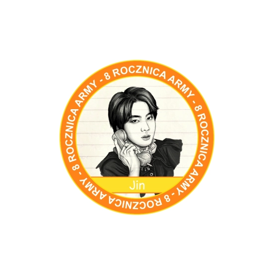 Naklejka 8 Rocznica ARMY - Jin