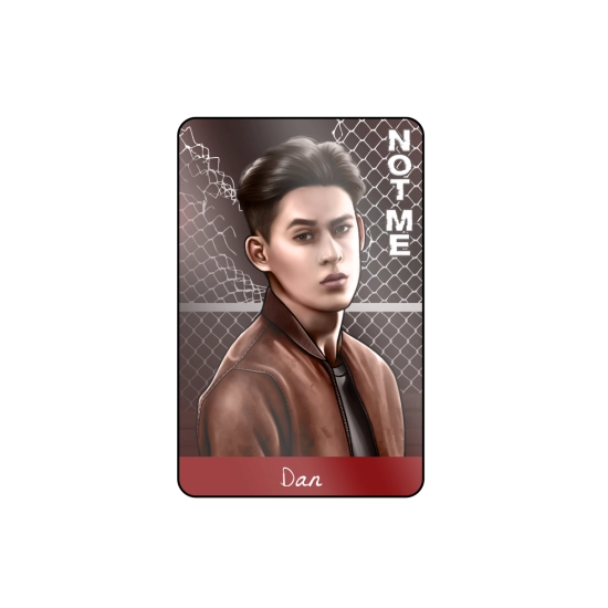 Karta przezroczysta NOT ME - Dan