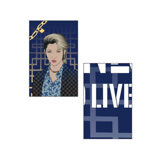 Połyskująca złotem karta Stray Kids GO LIVE IN LIFE - Felix