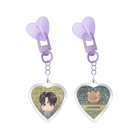 Holograficzny brelok serce do telefonu ATEEZ (GOLDEN HOUR PART 1) - JONGHO