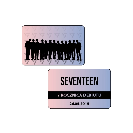 Perłowa karta kolekcjonerska SEVENTEEN - 7 Rocznica Debiutu