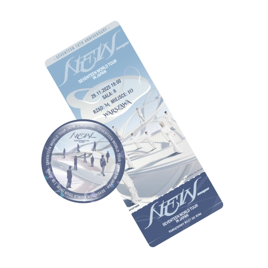 Holograficzna przypinka SEVENTEEN WORLD TOUR - NEW_ - IN JAPAN (wersja 1) + BILET GRATIS!