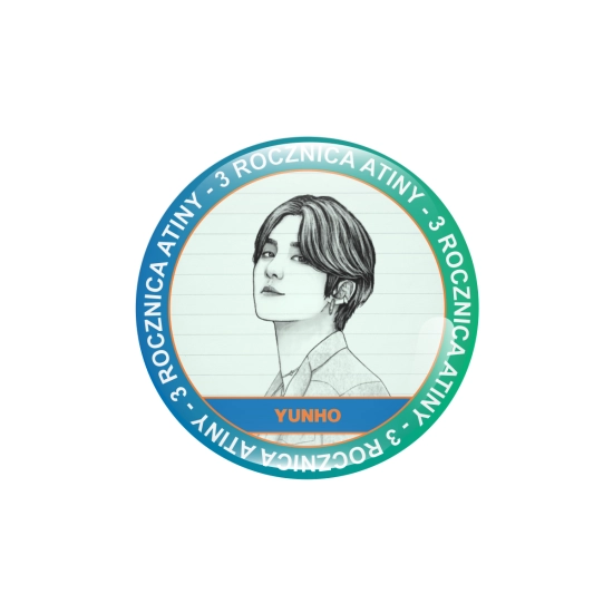 Perłowa przypinka 3 Rocznica ATINY - Yunho