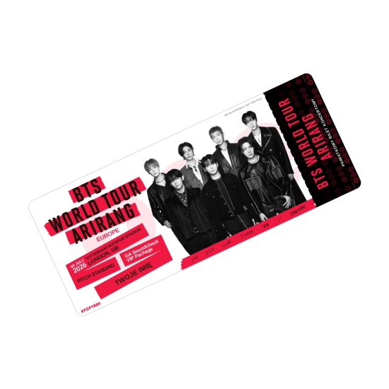PAMIĄTKOWY BILET - BTS World Tour ARIRANG 2026 Europe