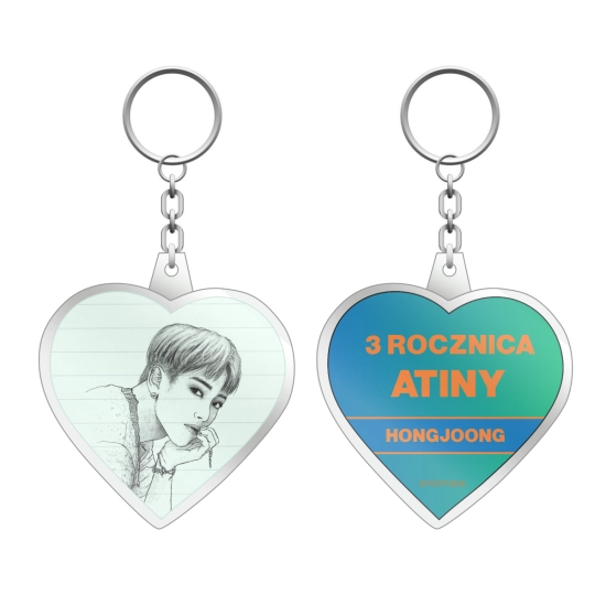 Brelok serce 3 Rocznica ATINY - Hongjoong