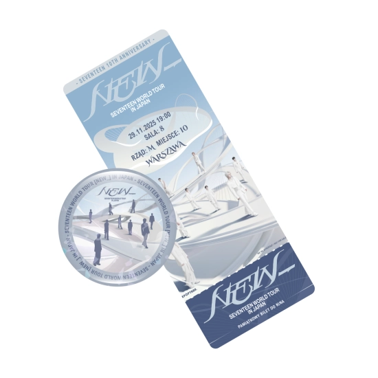 Holograficzna przypinka SEVENTEEN WORLD TOUR - NEW_ - IN JAPAN (wersja 2) + BILET GRATIS!