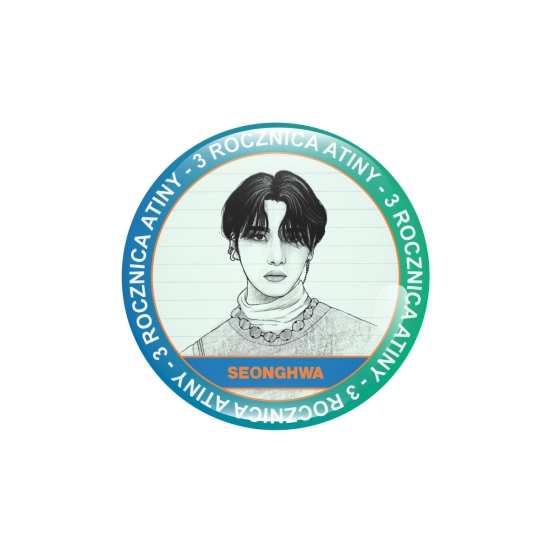Perłowa przypinka 3 Rocznica ATINY - Seonghwa