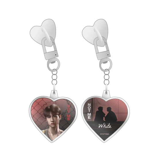 Brelok serce do telefonu NOT ME - White