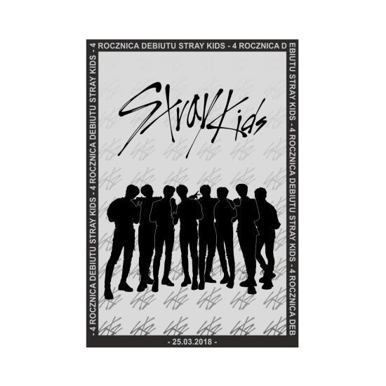 Mini plakat A4 - 4 Rocznica Debiutu Stray Kids