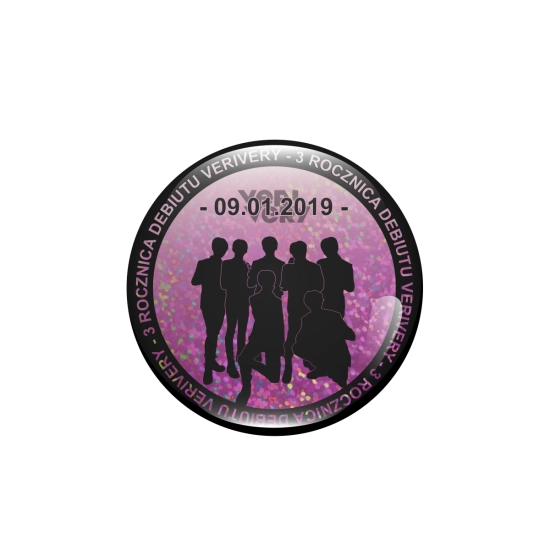 Przypinka holograficzna - VERIVERY 3 Rocznica Debiutu