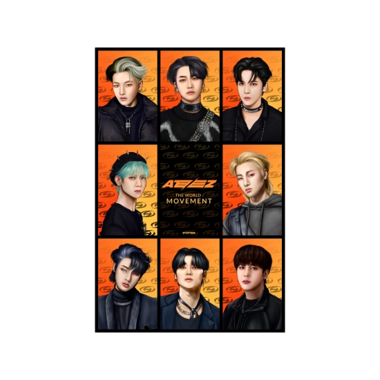 Plakat ATEEZ - THE WORLD : MOVEMENT (format XXL - 60x90 cm)