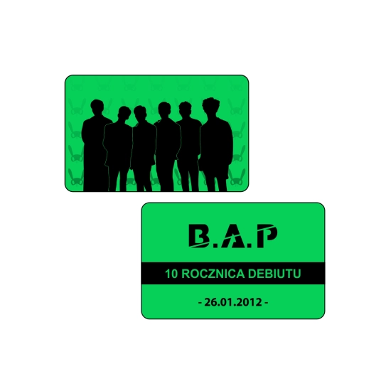 Perłowa karta kolekcjonerska B.A.P - 10 Rocznica Debiutu